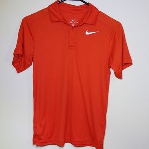 Nike dry fit size small orange collard shirt